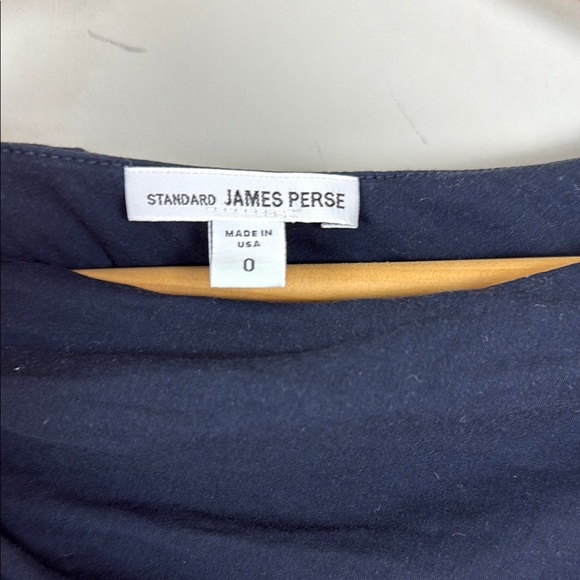 James Perse Standard Womens Dress Size 0 X-Small Blue Sleeveless Ruched Shoulder - Picture 2 of 6